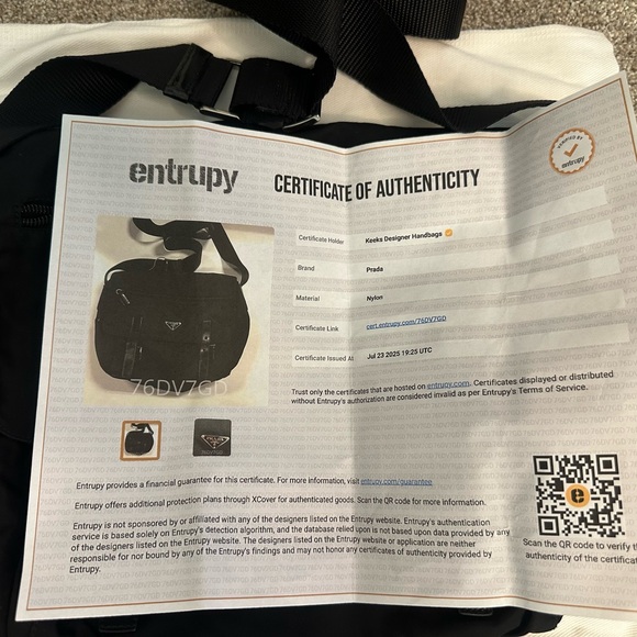Prada Black Tessuto Nylon Messenger Bag – Authentic w/ Entrupy COA - Picture 9 of 9